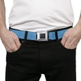 thumbnail image 3 of Buckle-Down Belt, Seatbelt Buckle Belt, Ditsy Floral Blue Light Blue White, Youth 22 to 32 Inches, 3 of 9