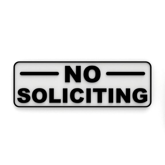 Clever Contraption Sign | No Soliciting (Black/White)