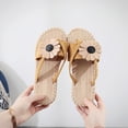 thumbnail image 4 of DPTALR Women's Slippers Ladies Flip Flops Flat Beach Shoes Flat Flip Flops, 4 of 6
