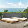 thumbnail image 4 of Afuera Living Outdoor Acacia Wood Chaise Lounge in Teak (Set of 2), 4 of 13
