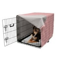thumbnail image 2 of Geometric Dog Crate Cover, Illustration of Various Intricate Shapes and Dots, Easy to Use Pet Kennel Cover Small Dogs Puppies Kittens, 7 Sizes, Mauve Taupe Pink, by Ambesonne, 2 of 6