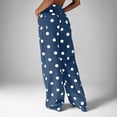 thumbnail image 4 of Jovrlynd Womens Wide Leg Polka Dot Jeans Straight High Waisted Fashion Boho Denim Pants with Pockets, S-XL, 4 of 8
