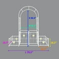 thumbnail image 3 of Metal Garden Arch with Double Gates in Cream White 86.6 Inches High for Climbing Plants and Decorative Use, 3 of 11