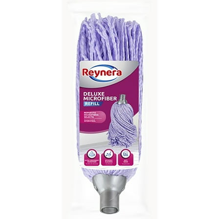 Reynera Microfiber Screw-in Strip Mop Head Refill, Lavender, 1 Count