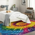 thumbnail image 4 of Washable Rugs 5x7 Tie Dye Rug & Home Decor - Living Room Rug, Colorful Ombre Rugs for Bedroom, Non Slip Soft Low Pile Large Indoor Area Rug, Multicolor Psychedelic Carpet & Room Decorations X-&210, 4 of 7