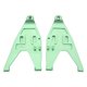 thumbnail image 1 of 2 uds brazo de suspensión inferior delantero enlace de varilla de tracción mecanizado CNC piezas de mejora de reequipamiento RC para coche TRAXXAS UDR 1/7 RC verde, 1 of 8