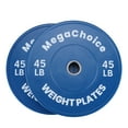 thumbnail image 2 of Colored Bumper Plates, Weight Plates Set, Rubber Bumper Weights Plate with 2 Inch Steel Insert for Barbell, Standard Strength Training Plates for Weightlifting, Single, Pair, 2 of 8