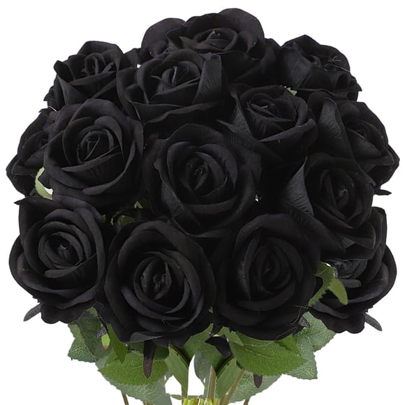 Rosas artificiales Jasion Velvet Silk, 12 unidades, para bodas y hogares
