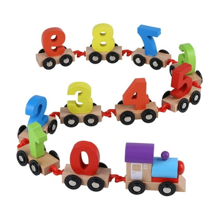 Spptty Jouet En Bois Train Jouet Train Enfants Bebe En Bois Drole Jouet Train Apprentissage Precoce Jouets Educatifs Enfants Cadeaux De Noel Walmart Canada