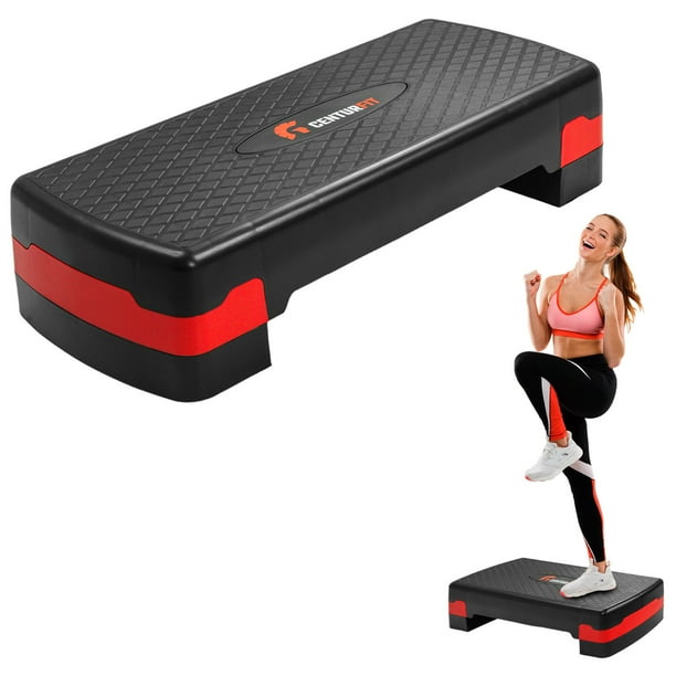 Step Banco Aerobics Fitness Crosfit Centurfit 9.5 A 15 Cm Ajustable Rojo