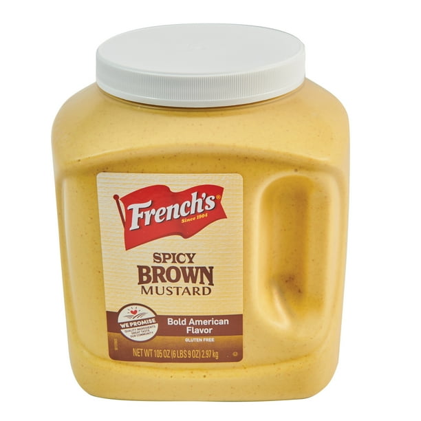 French's Spicy Brown Mustard, 105 oz Mustards