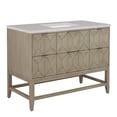 thumbnail image 2 of James Martin Vanities 48" Single Vanity, Pebble Oak w/ 3 CM White Zeus Quartz Top, 2 of 5