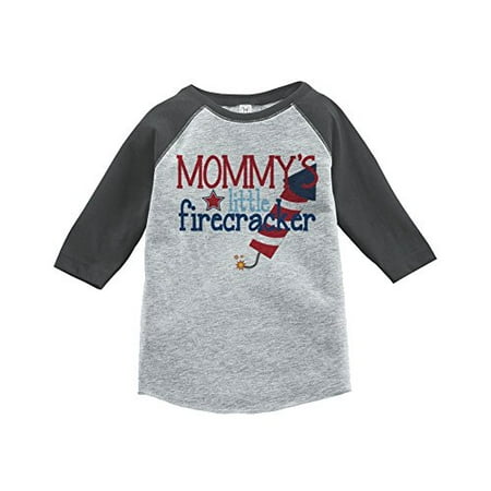 

Custom Party Shop Mommy s Firecracker 4th of July Raglan Tee Grey