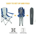 thumbnail image 5 of KingCamp Lightweight Folding Outdoor Camping Chair, Blue/Grey (2 Pack), 5 of 12