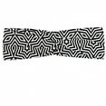 thumbnail image 1 of Black and White Headband, Monochrome Stars and Rhombuses Pattern Abstract Geometric Stripes, Elastic and Soft Women's Bandana for Sports and Everyday Use, Grey Red Coconut, by Ambesonne, 1 of 3