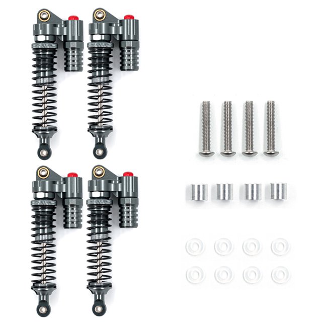 Amortiguador 4 Uds. Reemplazo de aleación de aluminio de amortiguador para 1/10 TRX-4 Trx4 Axial SCX10 90046 RC4WD D90 KM2 RC Car Meterk Amortiguador