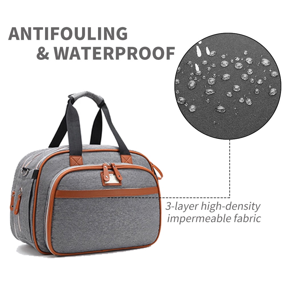 Baby Diaper Bag with Changing Station Mummy Bag Portable Detachable Folding Bed with Bassinet Bed Mat Dad Mom Travel bag
