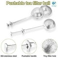 thumbnail image 5 of Deago Long-Handle Stainless Steel Tea Strainers - 2pcs Tea Ball Infusers Filter for Loose Leaf Tea, Reusable Tea Interval Diffuser for Teapot, 5 of 9