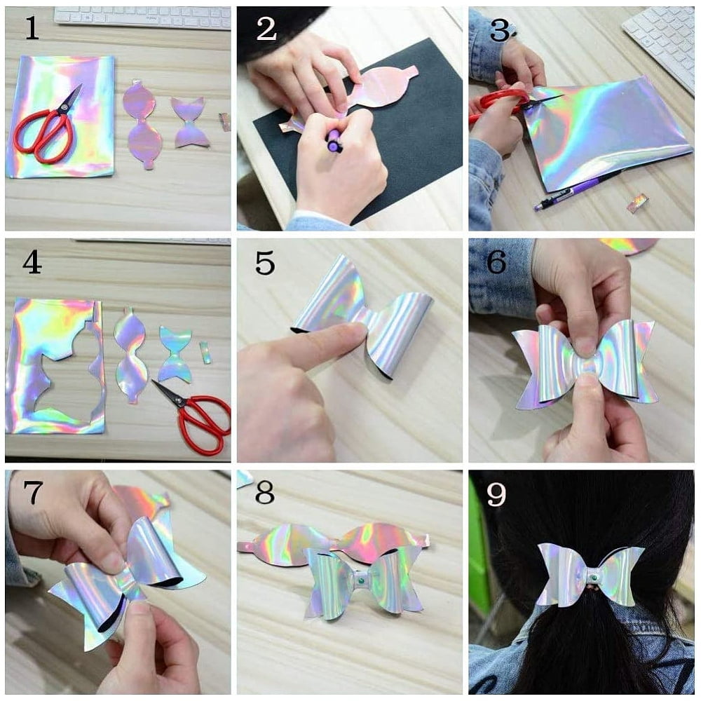 1 m Laser PU Leather Fabric for Garment Accessories Silver 100x137x0.07cm