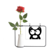 thumbnail image 1 of Universo monstruo alienígena criatura alienígena Botella de decoración de jarrones colgantes de flores rosas artificiales, 1 of 3