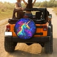 thumbnail image 3 of KAKALAD Galaxy Rainbow Unicorn 06 Universal Spare Tire Cover Car Vehicle Tools For Rv SUV Truck Camper Travel Trailer Accessories Buckle 14” Inch, 3 of 6