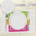 thumbnail image 3 of Ambesonne Live Laugh Love Place Mats Set of 4, Vibrant Joyous, Standard Size, Multicolor, 3 of 6
