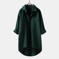 thumbnail image 5 of Green Western Outfit for Women, Long Sleeve Womens Spring Tops 2024, Work Cotton Tshirts Shirts for Women, Down Long Blouses Casual Shirts Tops Women's Button Sleeve Linen Blouse, 5 of 7