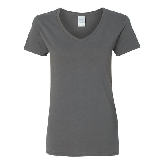 Gildan Heavy Cotton V-Neck T-Shirt for Women Semi-Fitted