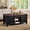 Two-tone black, variant on Keywhat 48" Farmhouse Lift Top Coffee Table with Sliding Barn Door and Hidden Storage Compartment for Living Room, Office, Dark Rustic Oak