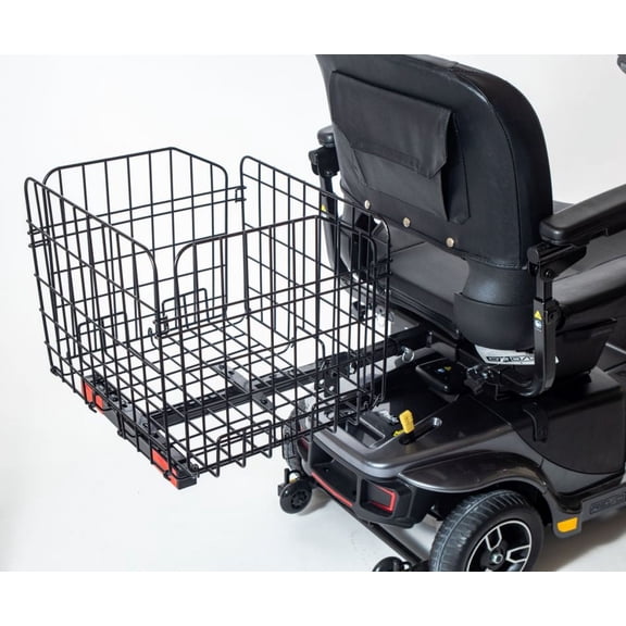 Folding Rear Basket for Pride,Golden,Drive Electric Mobility Scooter And Power Chairs XL Heavy-Duty (Only Works With Scooters And Power Chairs Equipped With 1x1 Hitch Receiver)