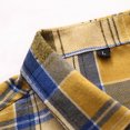 thumbnail image 6 of ZCFZJW Mens Plaid Shirts Cotton Long Sleeve Casual Big and Tall Fashion Slim Fit Button Down Flannel Lapel Collared Dress Shirts Tops Orange XL, 6 of 7