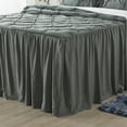 thumbnail image 5 of JML Full Ruffle Skirt Bedspread Set 4 Piece, Pintuck Coverlet with Shams and Area Rugs, 5 of 7