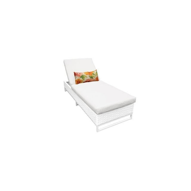 Chaise d'Extérieur Monaco en Osier Blanc Voile