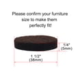 thumbnail image 2 of Uxcell 1 1/2" Self-stick Round Non-slip Felt Pads Floors Protect Brown 40 Pack, 2 of 7