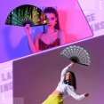 thumbnail image 2 of Clack Fans for Line Dancing,Fluorescence Large Rave Fan,Foldable Glow Handheld Fan,Cool Party Decorations Supplies,Decoration Accessory for Club,Dance,Disco Party,Music Festival(Style e), 2 of 7
