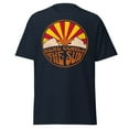 thumbnail image 5 of Groovy Arizona State Flag Graphic T-Shirt - Retro Southwest Desert Tee, Unisex Gildan 5000 Cotton Shirt, Sizes S-3XL, 5 of 11
