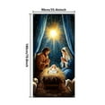 thumbnail image 3 of Christmas Door Cover Decorationes Jesus Nativity Scene Christmas Fabric Door Decoration Hanging Front Door Banner Party Backdrop Photo Background Winter Holiday New Year Xmas Home Party Decor, 3 of 9