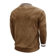 thumbnail image 4 of Ceisia Men's Casual Striped Half Button Round Neck Pullover with Pocket Daily Fashion Top Gift, 4 of 7