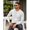 thumbnail image 5 of COOFANDY Mens Henley T-Shirts Casual Quarter Neck Pullover Long Sleeve Knit Lightweight Knit Sweater, 5 of 6