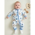 thumbnail image 5 of BemeyourBBs Newborn Baby Boys Girl Valentines Day Outfits Cute Infant Bear Excavator Romper Zipper One Piece Jumpsuit Long Sleeve Fall Winer Spring Clothes, 5 of 9