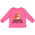 thumbnail image 3 of Inktastic Grammy Loves Me Woodland Fox Girls Long Sleeve Toddler T-Shirt, 3 of 5
