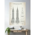 thumbnail image 2 of Chrysler Building (Ivory Brown Grid) Poster Wall Art, Modern Wall Decor For Living Room Bedroom, 12x18 UNFRAMED, 2 of 3