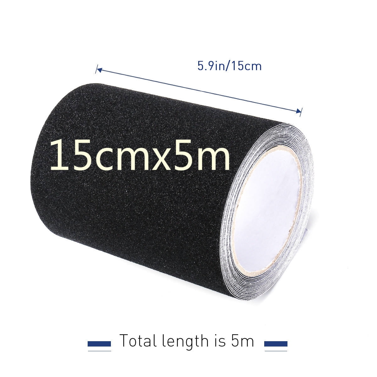 YSNOOWE Stair Decking Tape Black PVC Anti Floor Tape for Steps and Ramps