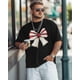 thumbnail image 3 of Men T-Shirt,Soft Crewneck Tee Shirt Christmas Red White Bows Short Sleeve Casual T Shirts, 3 of 8