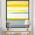 thumbnail image 1 of Designart - Abstrait Gris et Jaune Bleu XIII - Impression d'Art Mural Moderne sur Toile Encadrée, 1 of 3