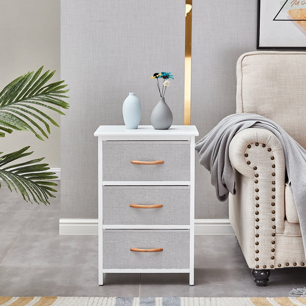 Private Jungle 3 Drawer Fabric Dresser Storage Cabinet, Dresser Chest with Wood Top, Organizer Unit for Closets Bedroom Nursery Room Hallway,White Private Jungle 3 Drawer Fabric Dresser Storage Cabinet, Dresser Chest with Wood Top, Organizer Unit for Closets Bedroom Nursery Room Hallway,White