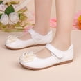 thumbnail image 2 of Staki Toddler Girls White Dress Shoes Toddler Little Girl Mary Jane Dress Shoes Ballet Flats for Girl Party School Shoes Bowknot Princess Shoes(White,10.5 Toddler), 2 of 7