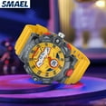 thumbnail image 5 of SMAELMen Sport Watches SMAEL Original Wristwatches Dropshipping Brand 50M Waterproof Clock 8085 Alarm Young Yellow New Quartz Watch, 5 of 10