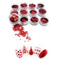 thumbnail image 2 of Brillantes decoraciones navideñas para uñas: 12 cajas de escamas de purpurina roja con formas variadas como estrellas, corazones y árboles, ideales para manicura creativa en casa o salón., 2 of 6