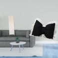 thumbnail image 2 of Pantalla de lámpara de pie de papel con un lindo cojín con lazo para una sala de estar moderna y una cómoda mesita de noche, estudio, oficina o decora, 2 of 8